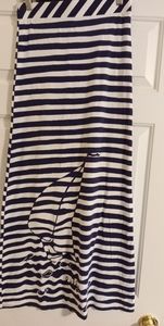 Lilly Pulitzer Navy Striped Maxi Skirt